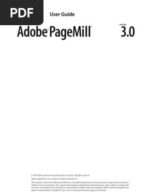 Adobe Pagemill 3 0 User Guide Html World Wide Web