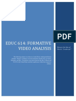 614 formative video analysis