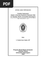 Download Analisis Keamanan Sistem Informasi Akademik Berbasis Web Di Fakultas Teknik Universitas Diponegoro by Syariful Siregar SN140036272 doc pdf