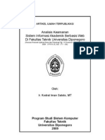 Download Analisis Keamanan Sistem Informasi Akademik Berbasis Web Di Fakultas Teknik Universitas Diponegoro by Syariful Siregar SN140036272 doc pdf