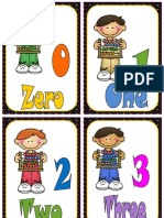 Cardinal Numbers Cards