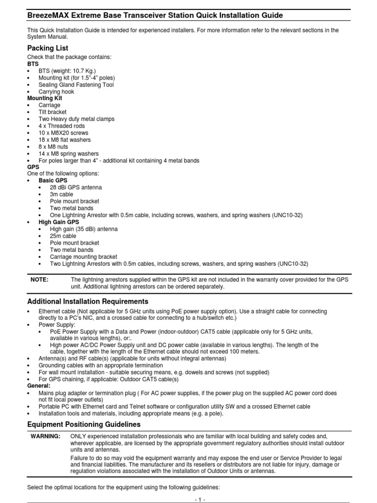 Pro Installers: BTS Setup Guide | PDF