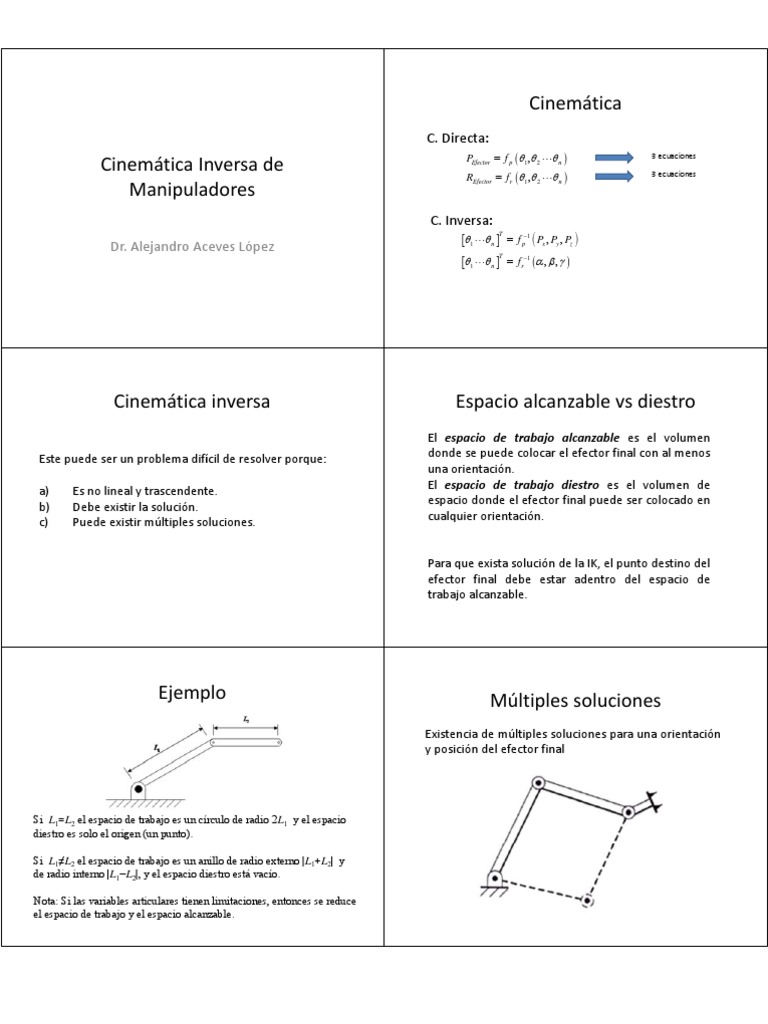 Cinematica Inversa | PDF | Ecuaciones | Matemáticas Aplicadas