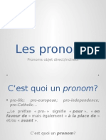 Les Pronoms Objet Direct Et Indirect, y Et en