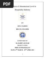 Download Project on Absenteeism- FINAL REPORT by Mal Soma SN140040238 doc pdf