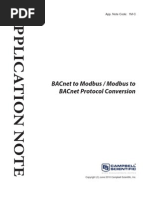 MODBUS BACNET Conversion