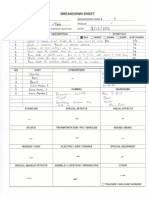 Breakdown Sheets