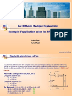 Méthode Statique Equivalente - RPA99 Ver 2003