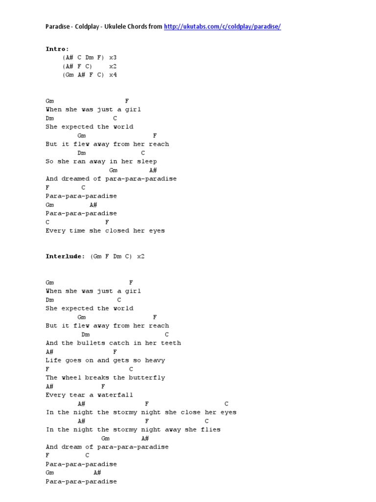 Trouble // Coldplay // ukulele chords song
