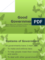 Good Government: Notes Taken From Outlooks 6 Global Citizens by Sharon Sterling and Steve Powrie