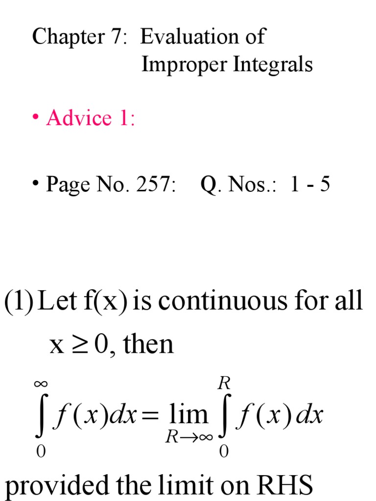 Evaluating Improper Integrals Using Residues | PDF | Polynomial | Sine