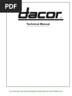 Dacor Technical Manual