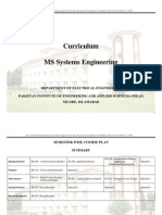 PIEAS Course Outline For MS System Engineering