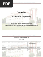 PIEAS Course Outline For MS System Engineering