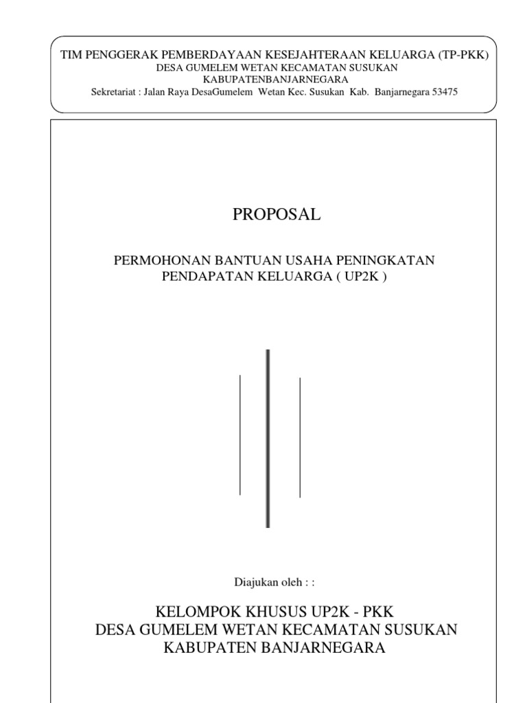Contoh Laporan Up2k Pkk Nusagates