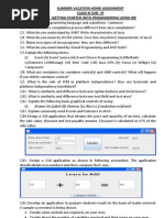 Summer Vacation Home Assignment IP XI - Docx of Netbeans Java