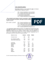 Mezcla de aguas de diferente composición química