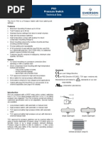 PS3 Pressure Switch: Technical Data