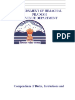 Government of Himachal Pradesh Revenue Department: Compendium of Rules, Instructions and