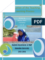 The Evaluation of The Teaching and Learning Process: English Department of FKIP Almuslim University 2013-2014