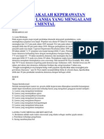 Contoh Makalah Keperawatan Terhadap Lansia Yang Mengalami Gangguan Mental