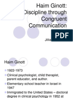 Haim Ginott: Discipline Through Congruent Communication: Jillian Holst