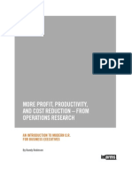 More Profit, Productivity, and Cost Reduction - From Operations Research