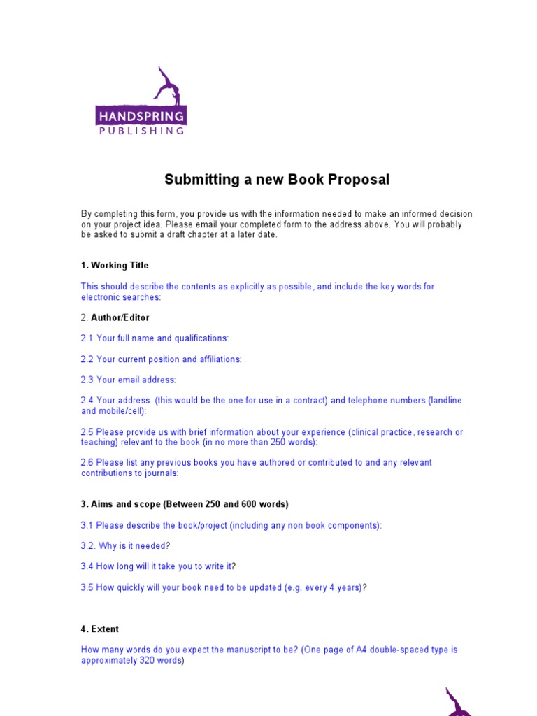 Book Proposal Submission Guide | PDF | Books | Communication