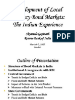 Development of local currency bond markets in India: key reforms and experiences