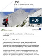 Social Media 2012 - Trends in Marketing Und Marktforschung