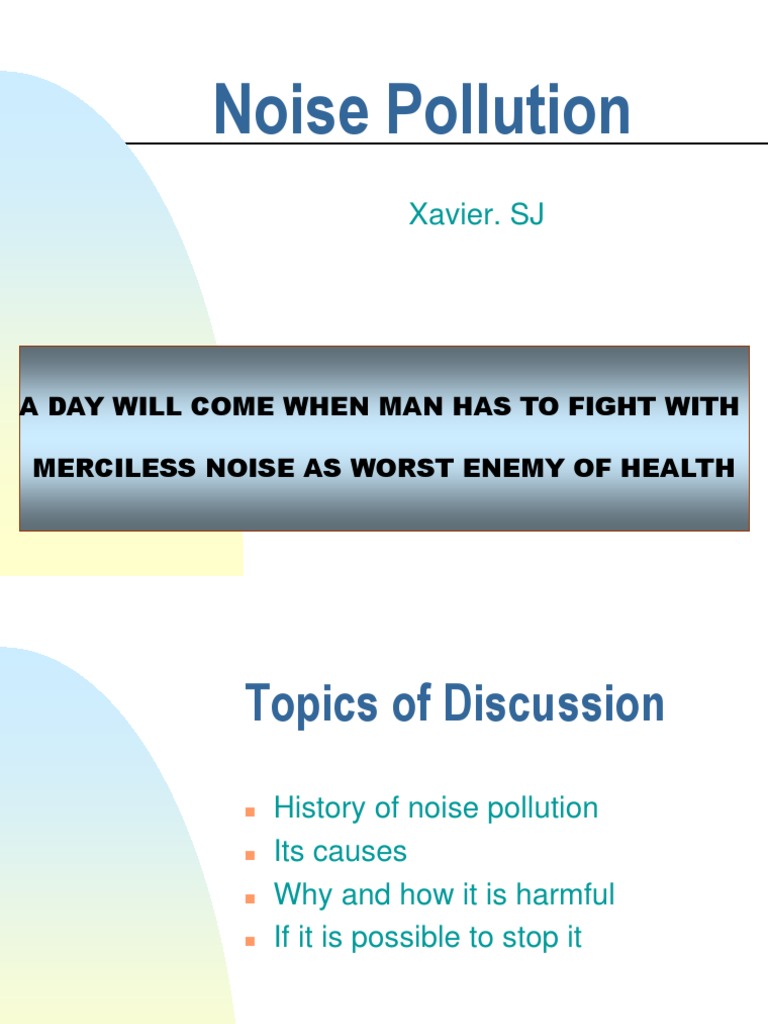 Combatting Noise Pollution Effects | PDF | Hearing Loss | Sound