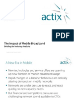 Actix Impact of Mobile Broadband Analyst Briefing