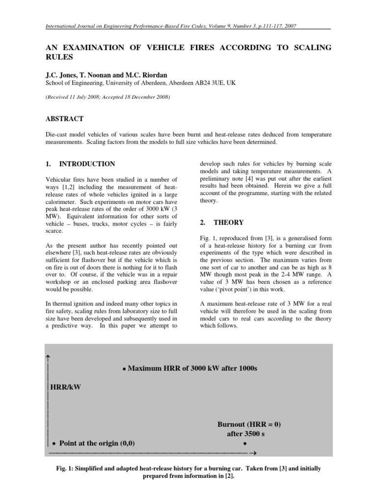 Scaling Rules for Vehicle Fire Analysis | PDF | Gasoline | Combustion