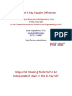 Basics of X-Ray Powder Diffraction