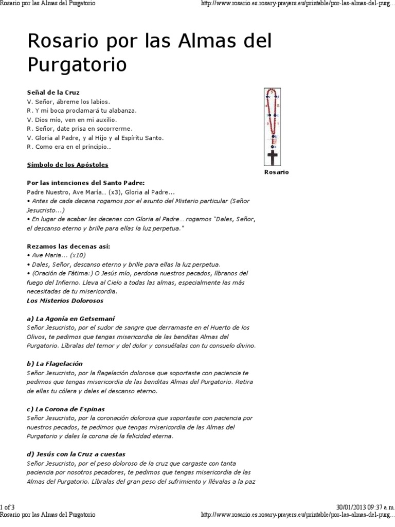 Rosario Por Las Almas Del Purgatorio PDF