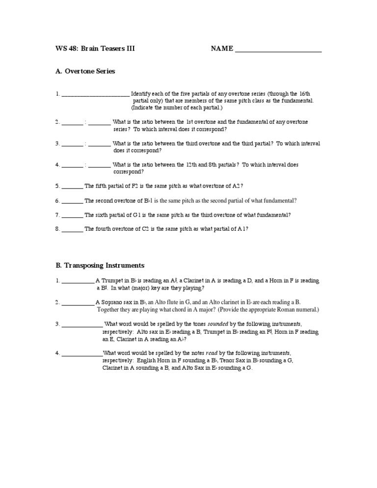 Ws48-Brain Teasers 3 | PDF | Foreign Language Studies | Art