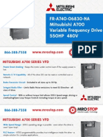 FR-A740-06830-NA Mitsubishi A700 Variable Frequency Drive 550HP 480V