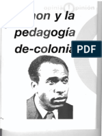 Fanon y  la pedagogía de-colonial.