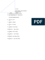 Tabla de Derivadas