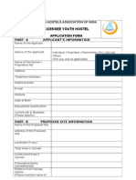 Licensee Youth Hostel: Application Form