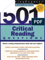 501 Critical Reading Questions مهههههههههههههههههههه