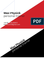 Max Physick: Personal Trainer