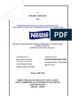 Download Nestle - Marketing Strategies of Nestle Foods India Ltd Chocolate Segment as Compared With Its by Eitish Jain SN140226299 doc pdf