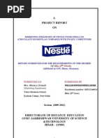 Download Nestle - Marketing Strategies of Nestle Foods India Ltd Chocolate Segment as Compared With Its by Eitish Jain SN140226299 doc pdf