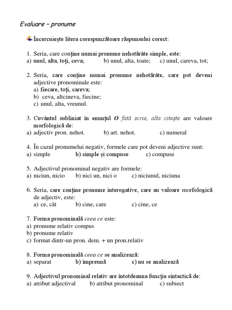 Pronume | PDF