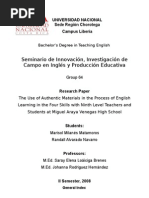 Download Final Project and Innovation  The Use of Authentic Materials in English Classes at High School  LMAV High School by Randall84 SN14023460 doc pdf