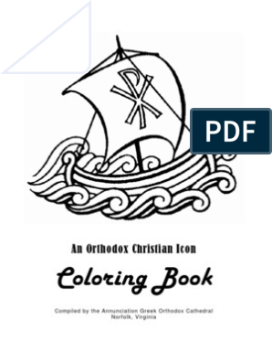 Orthodox Christian Icon Coloring Book Eastern Orthodox Church Icon