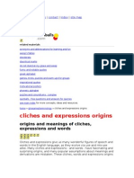 Origins and Meanings of Cliches Expressions and Wordse