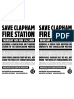 Clapham Demo Flyer