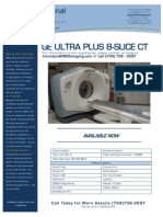 GE Ultra Plus 8-Slice CT EQ#6541
